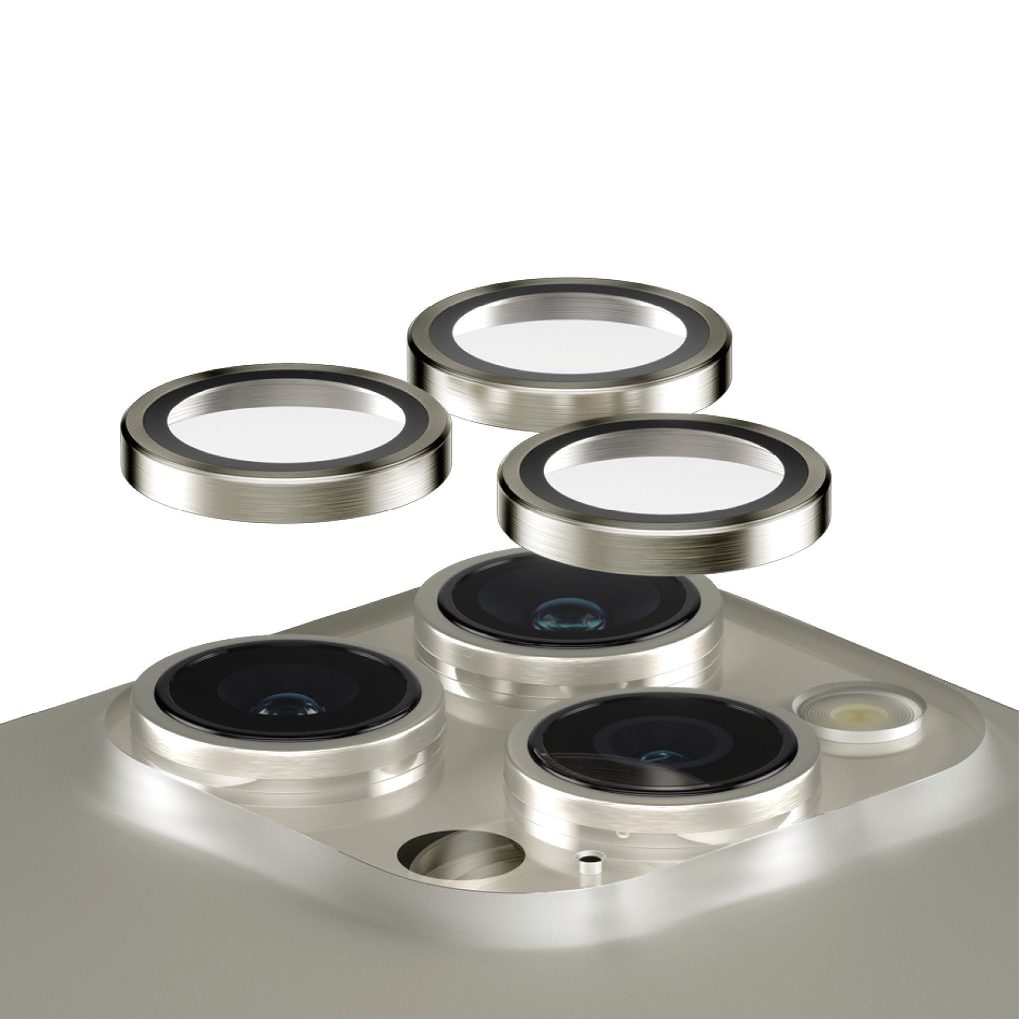PanzerGlass® Hoops® Natural Metal Kameralinsebeskytter iPhone 15 Pro | 15 Pro Max